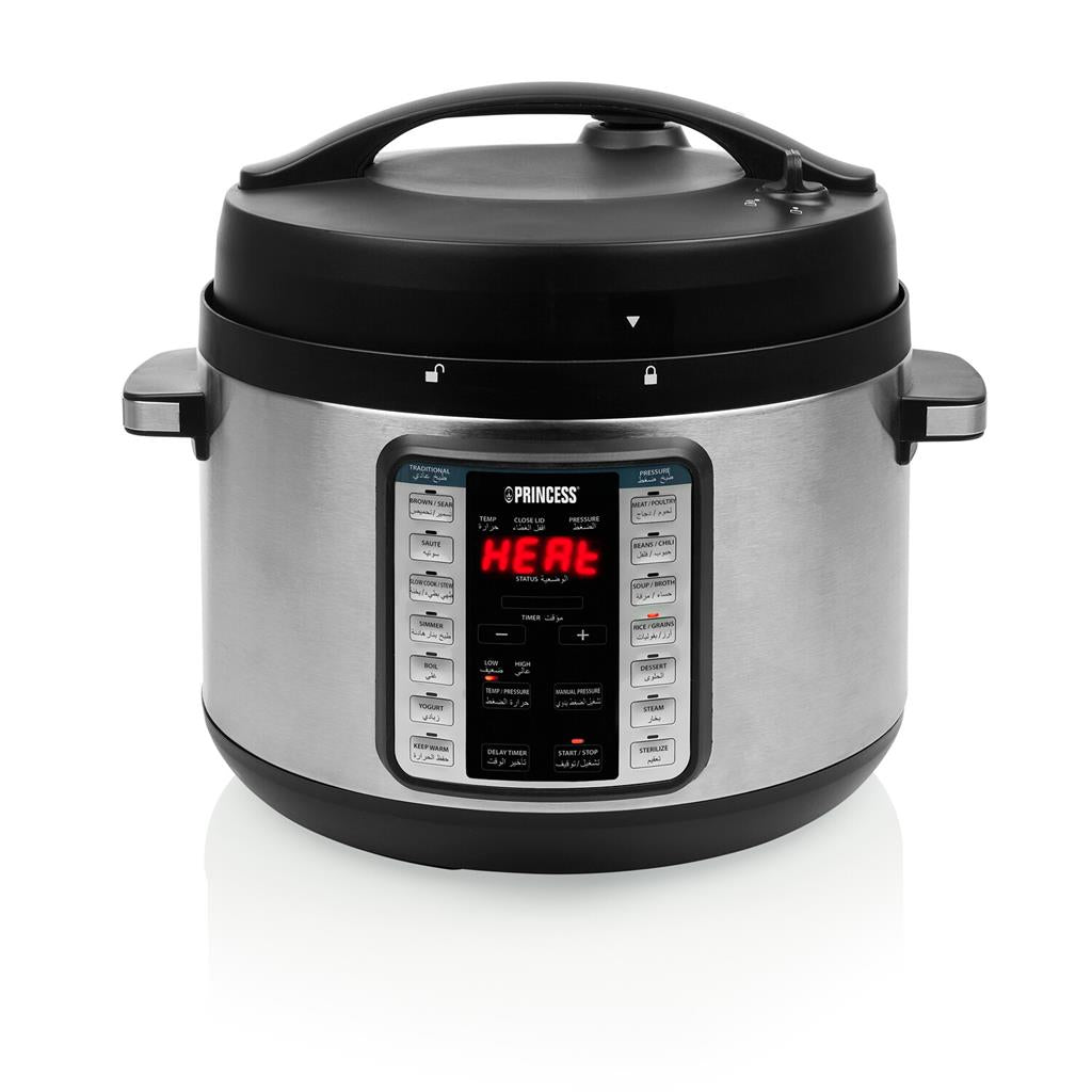 Princess Pressure Cooker, 10Lit, 1300Watts, Silver