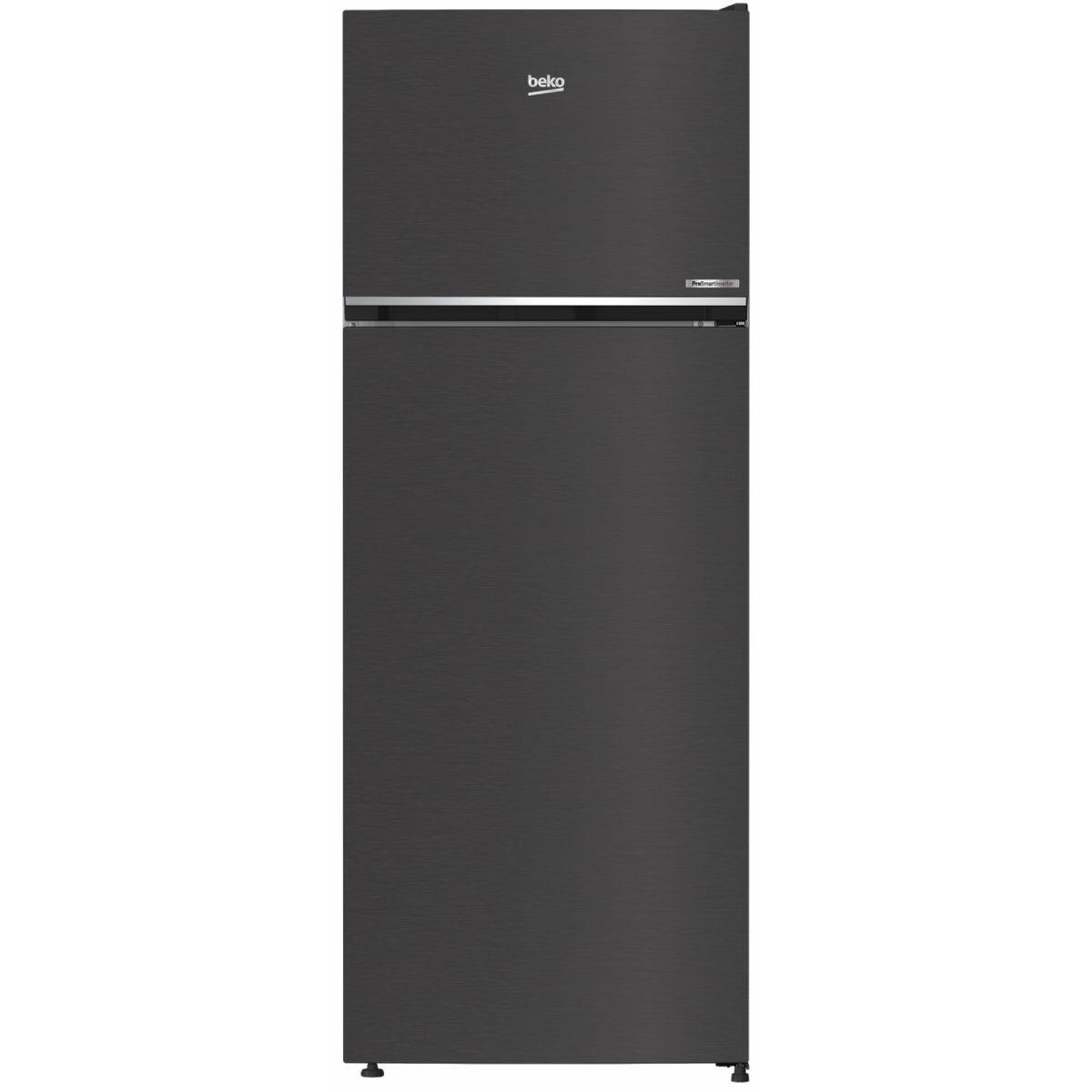 Beko Top Mount Refrigerator A++, 408Lit, No Frost, Dark Inox