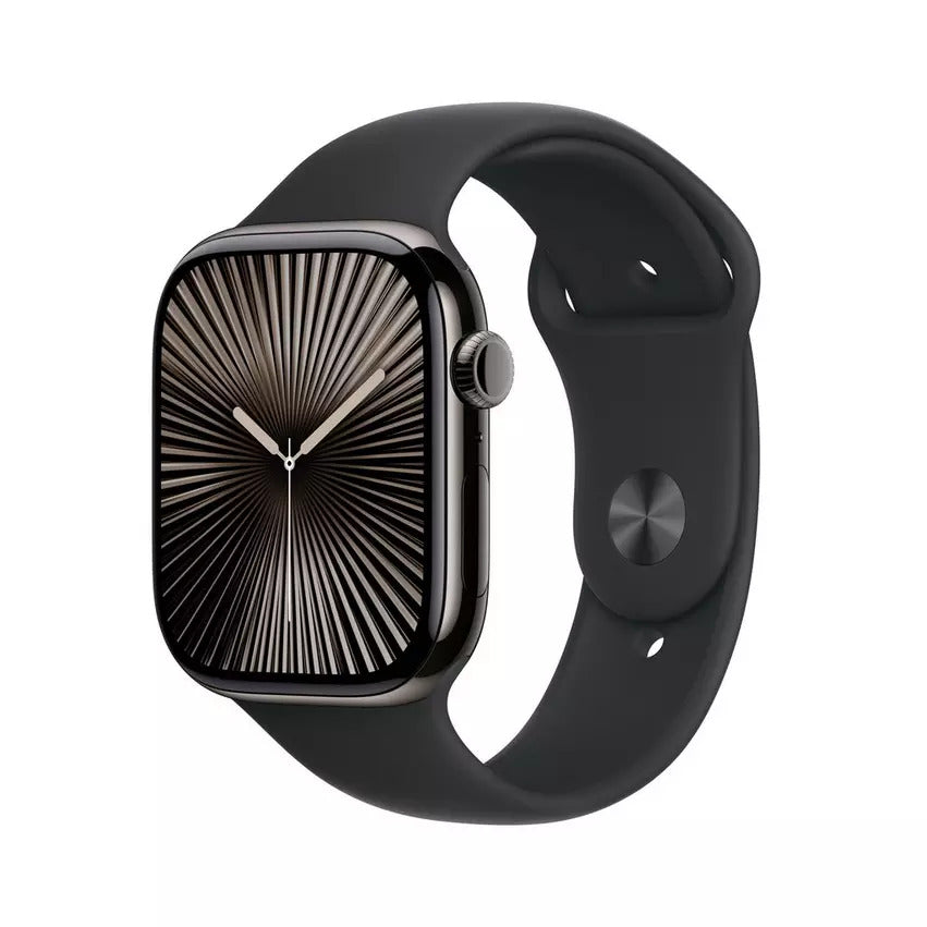 Apple Watch Series 10 GPS 42Mm, Jet Black Aluminium Case with Black Sport Band, S/M