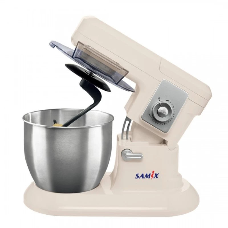 Samix Stand Mixer, 6.5Lit, 1200Watts, 3Pcs, Beige