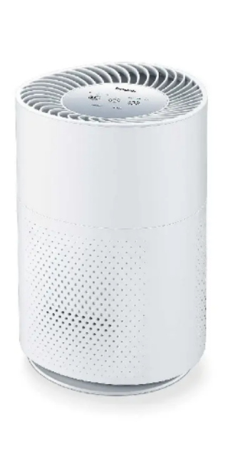 White air purifier on a white background