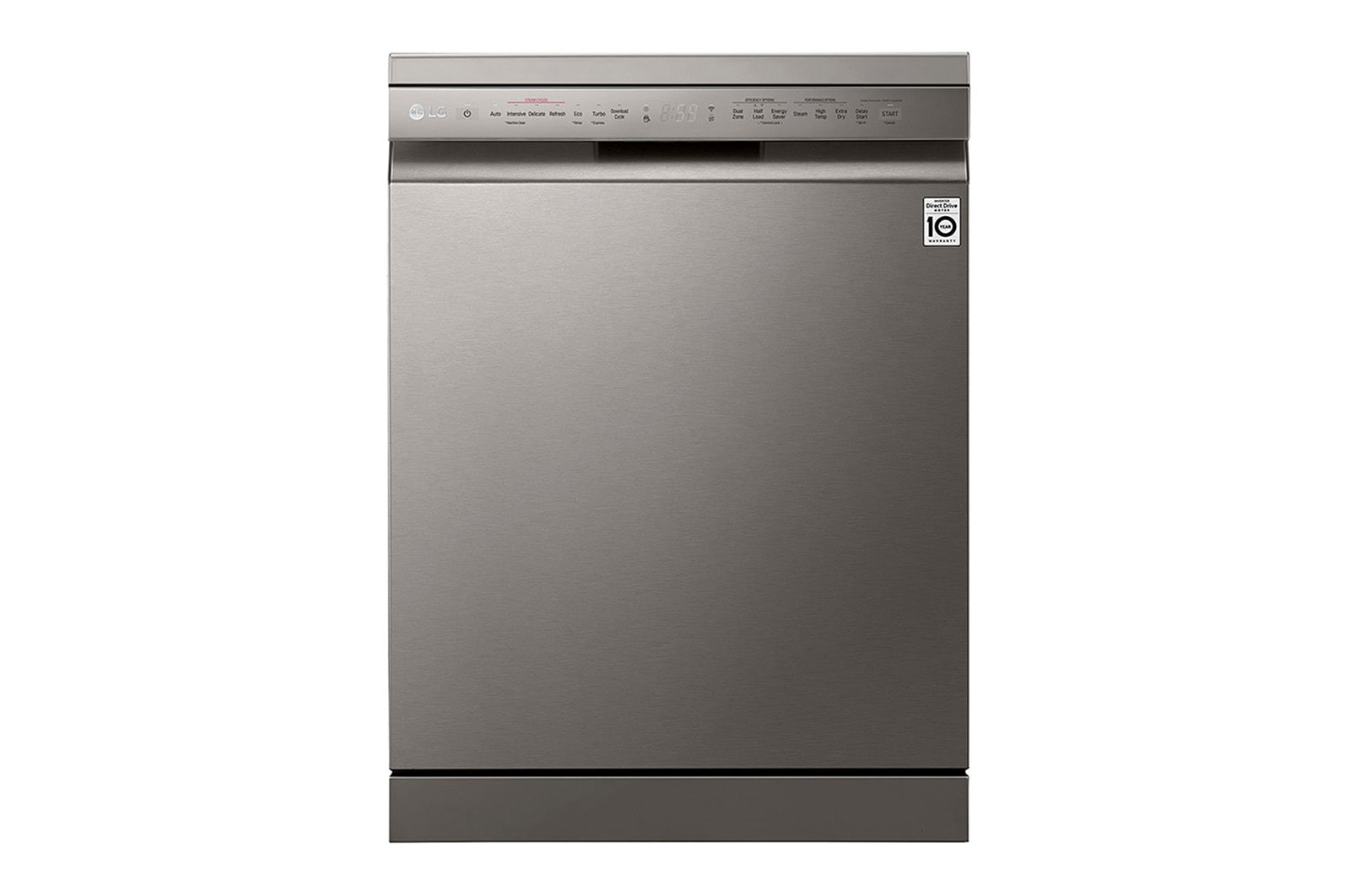 LG Free Stand Dishwasher A++, 14Sets, 10Program Steam, Platinum Silver