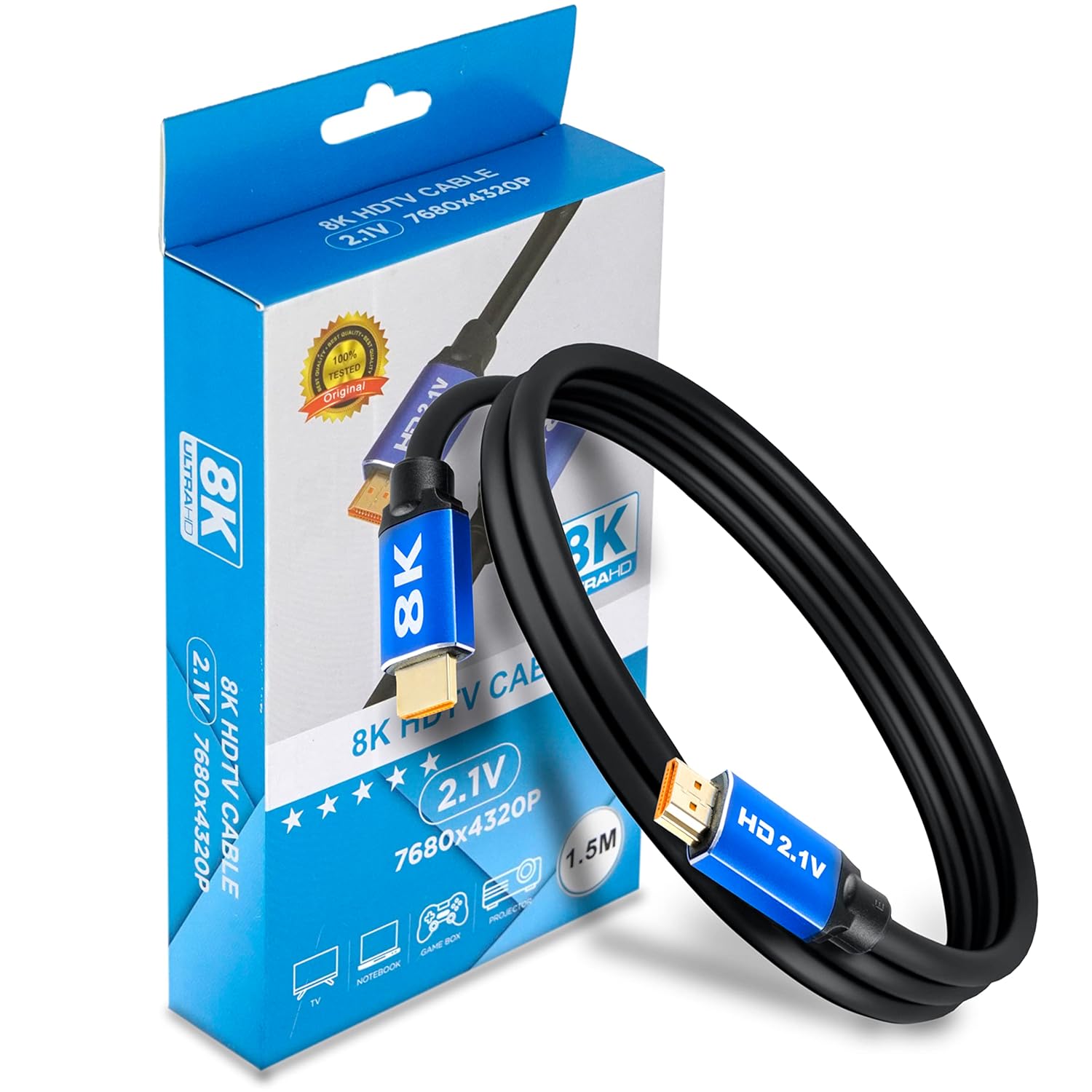Solidarity Solidarity 8K Hdmi Cable Hdtv 2.1 Metal Plug 1.5M