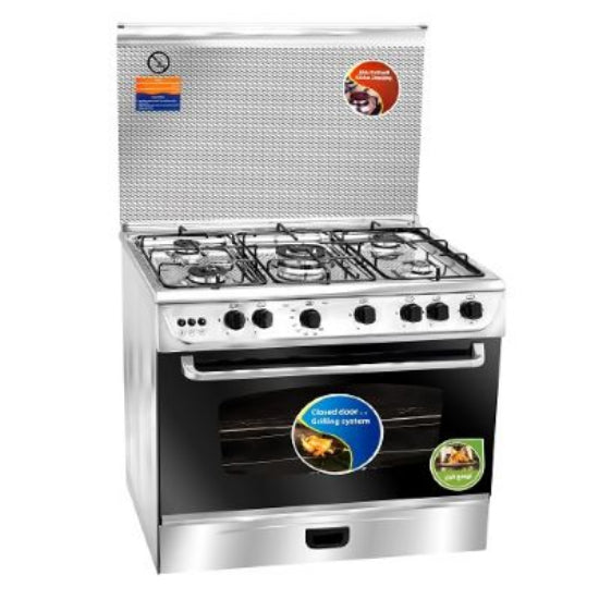 Unionair Gas Cookers 90Cm, Full Option, Full Safety, Stainless Steel