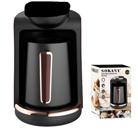 Sokany Turkish Coffee Maker, 4Cups, Black
