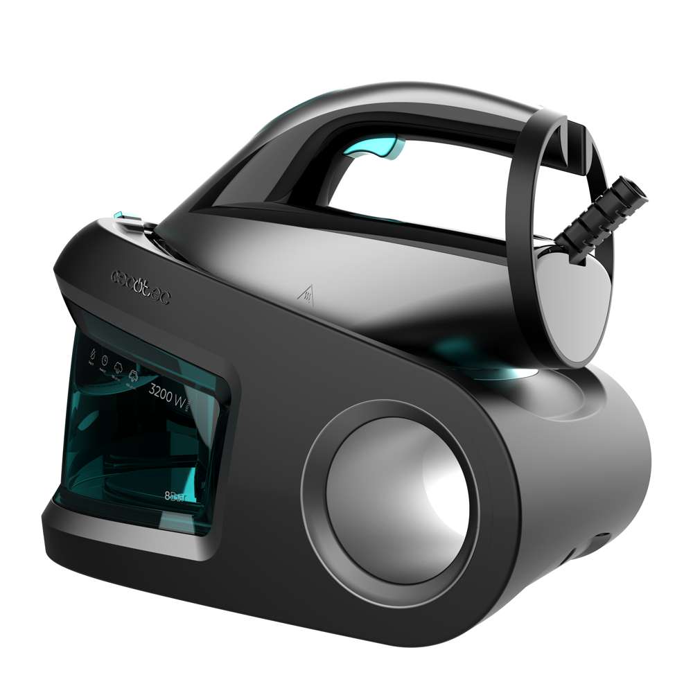 Cecotec Steam Generator Iron, 8Bar Pressure, Ceramic Turbo Slide Soleplate Anti-Scale, Anti-Drip, 3200Watts, Black