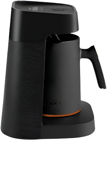 ARZUM Okka Minio Jet Turkish Coffee Maker, 400Watts, 1-5Cups, Black / Orange