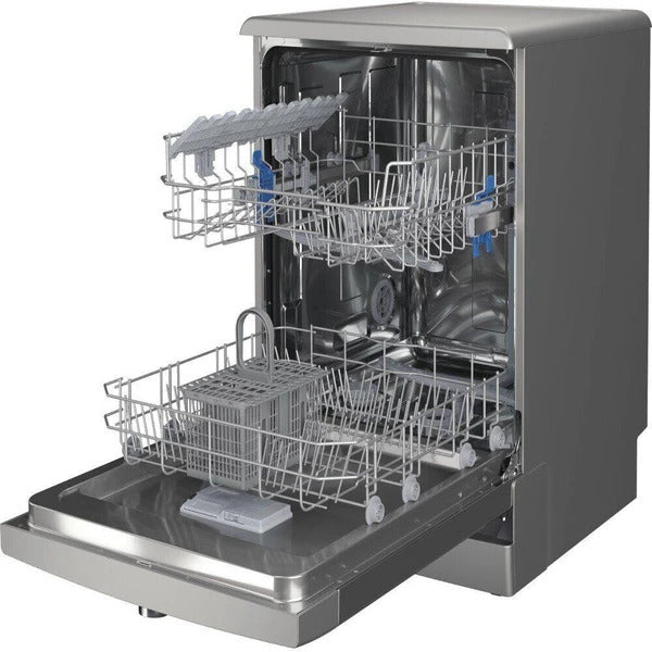 Indesit Free Stand Dishwasher A+, 2Spray, 6Programs, 13S, Inox