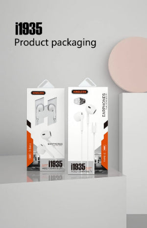 Kingleen Headset Earphone, Wired, White