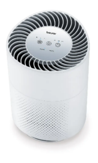 White air purifier with visible brand logo on a white background