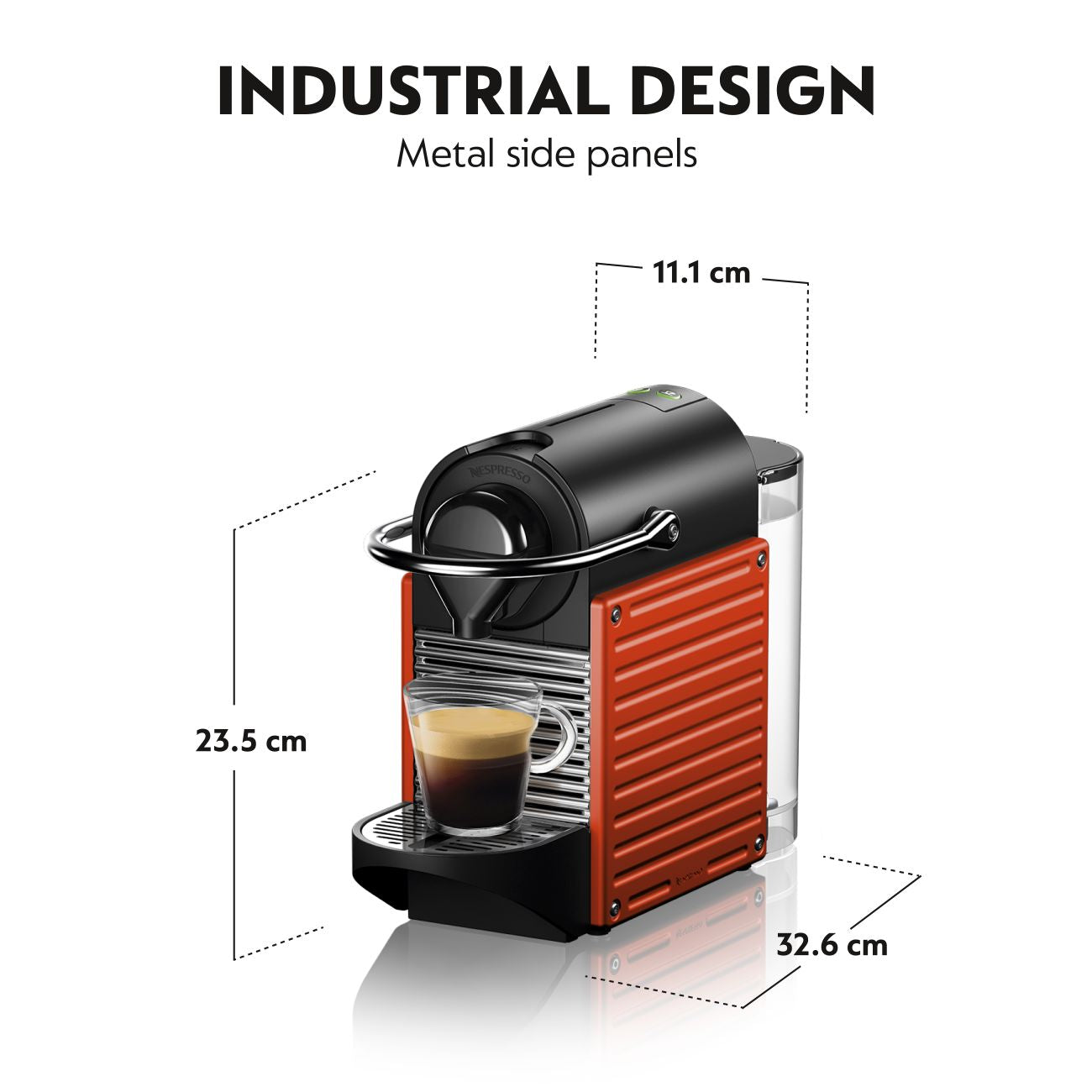 Nespresso Coffee Maker Bundle Red Pixie + Black Aeroccino3