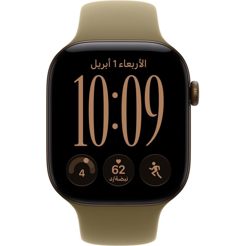 Apple Watch Series 12 GPS 46Mm, Dark Bronze Aluminium Case, Olive Sport Band, M/L