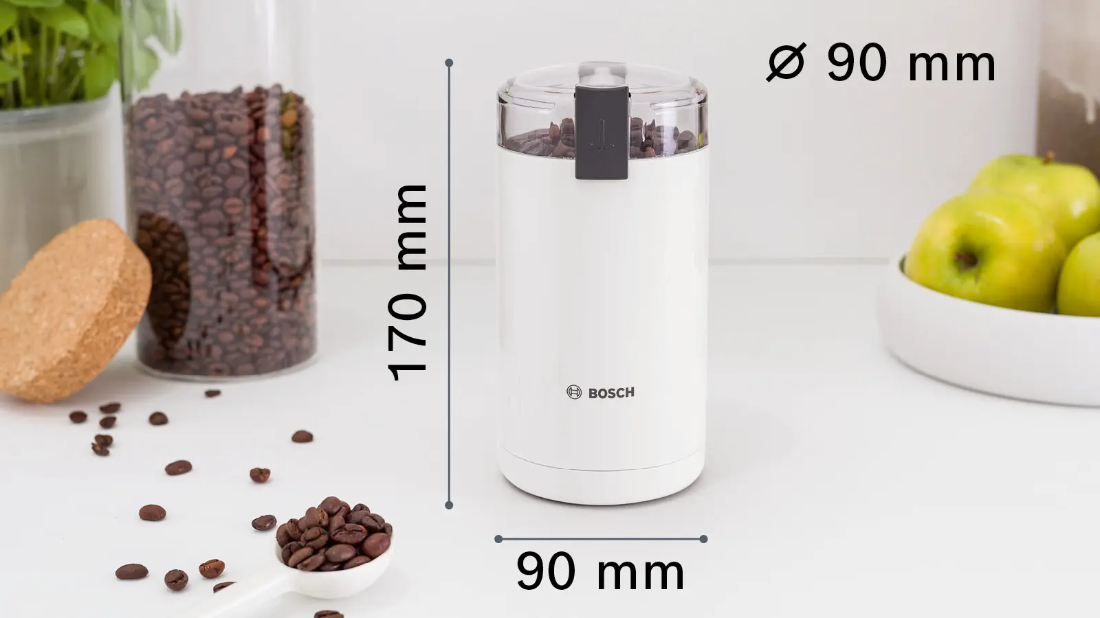 Bosch Coffee Grinder, 180Watts, White