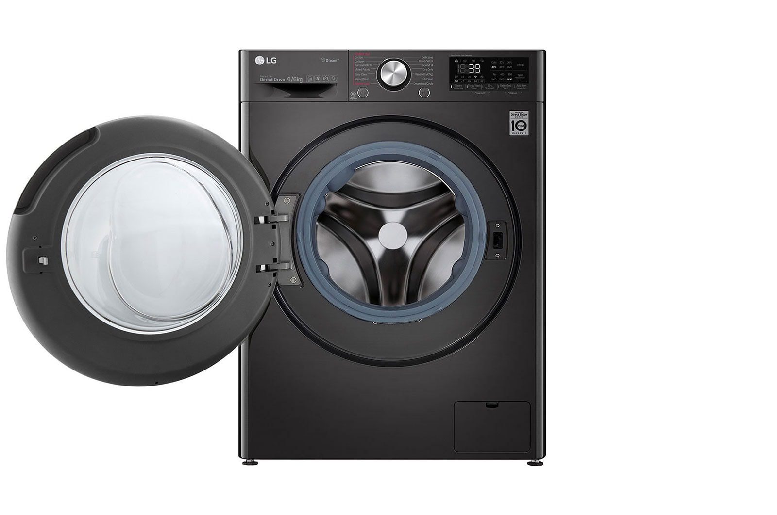 LG Front Load Wash & Dryer Machine A, 12KG Wash & 8KG Dryer, 1400RPM, Glass Door, Black Steel
