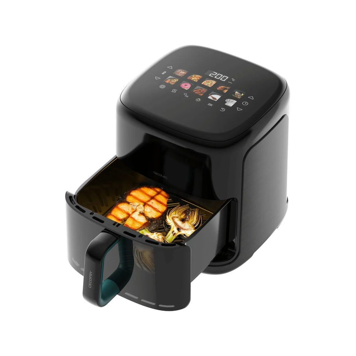 Cecotec Air Fryer & Grill, Double Heating System, 6.5Lit, 2200Watts, Black
