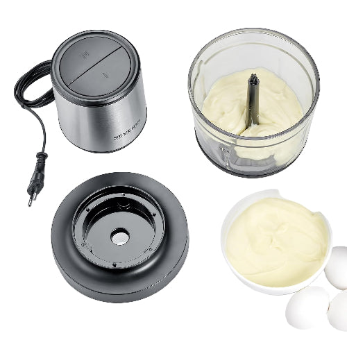 Severin Glass Food Chopper, 2Speeds, 1Lit, 400Watts, Black