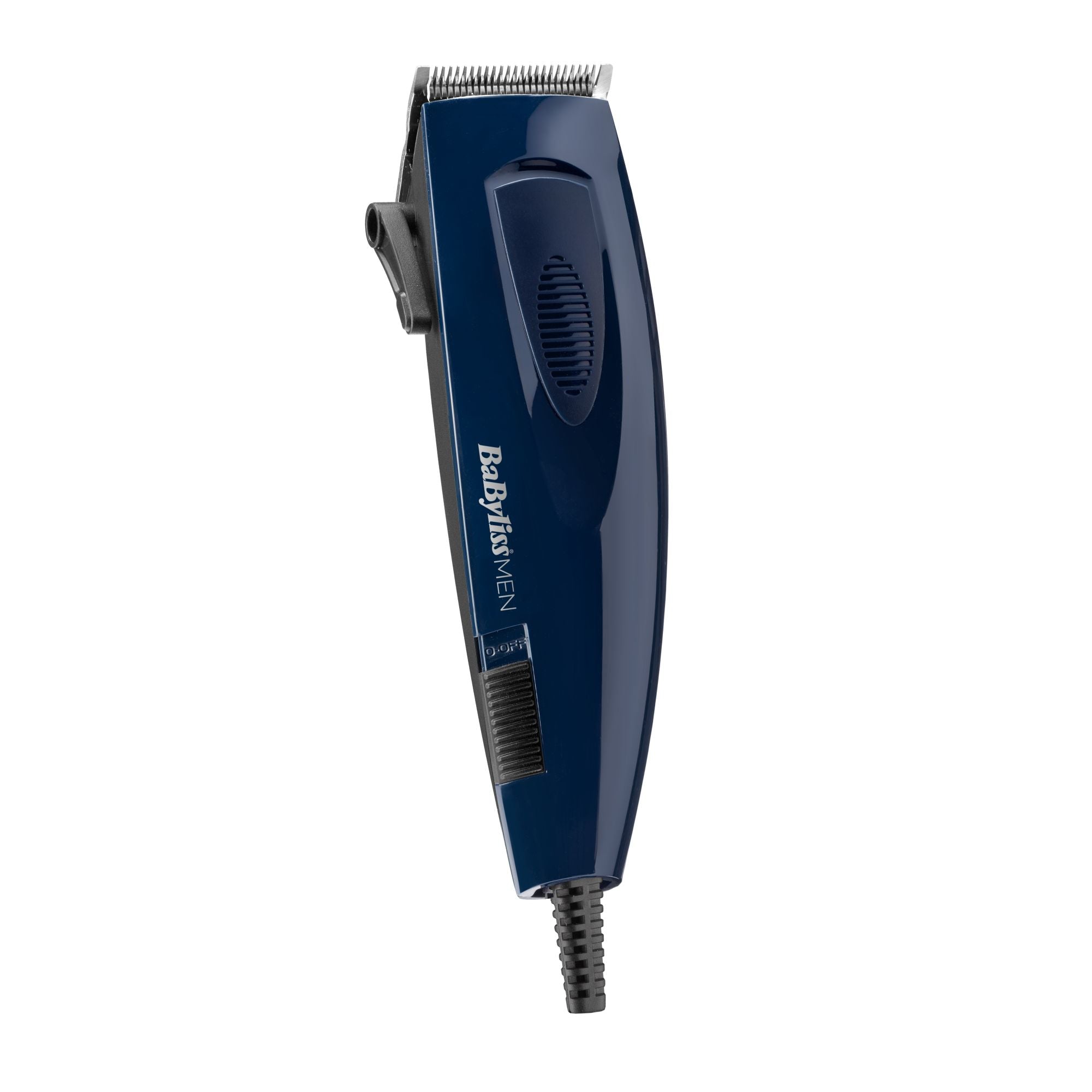 Blue hair clipper on a white background