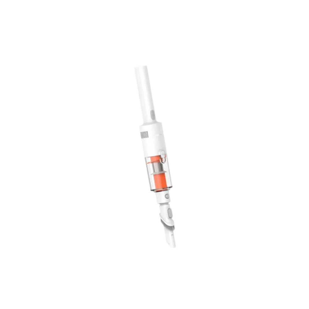 White and orange dental tool on a white background