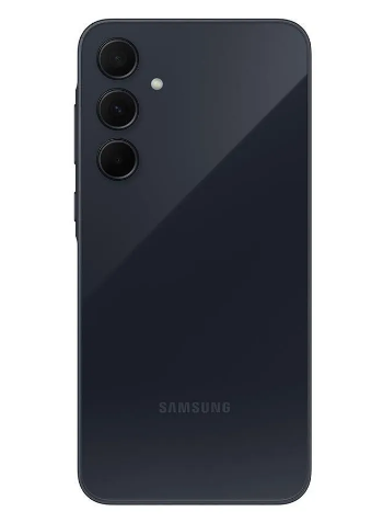 Samsung smartphone back view on a white background
