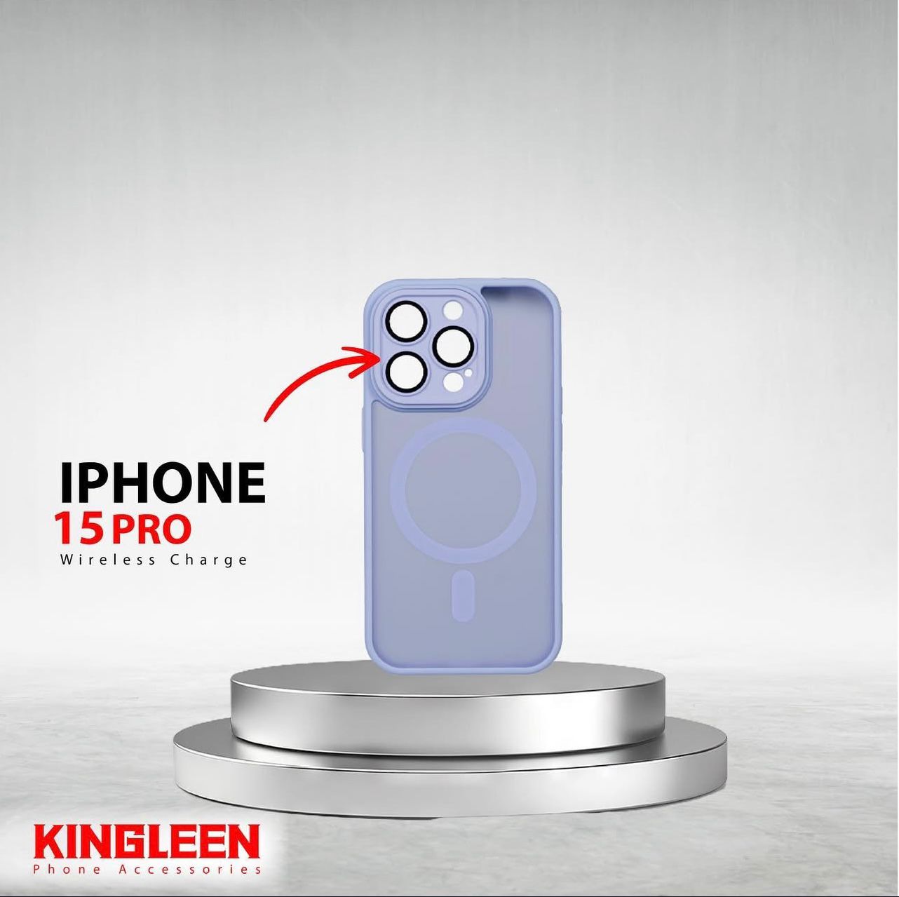 King Leen Cover Iphone 15Pro, Black Camera, MultiColor