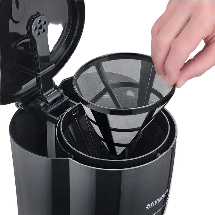Severin American Coffee Maker, 1.25Lit, 10Cups, 900Watts, Black
