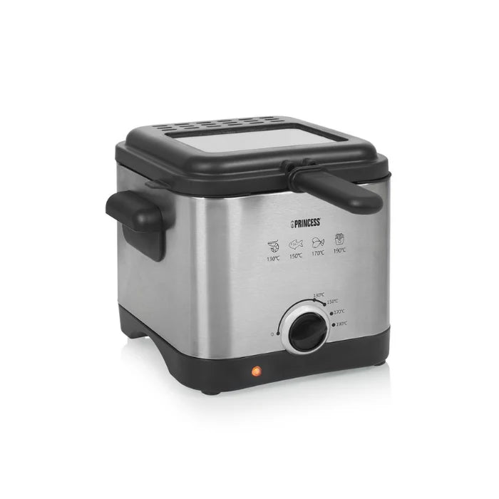 Princess Fryer Mini Fryer, 1.5Lit, 1000Watts, Stainless Steel