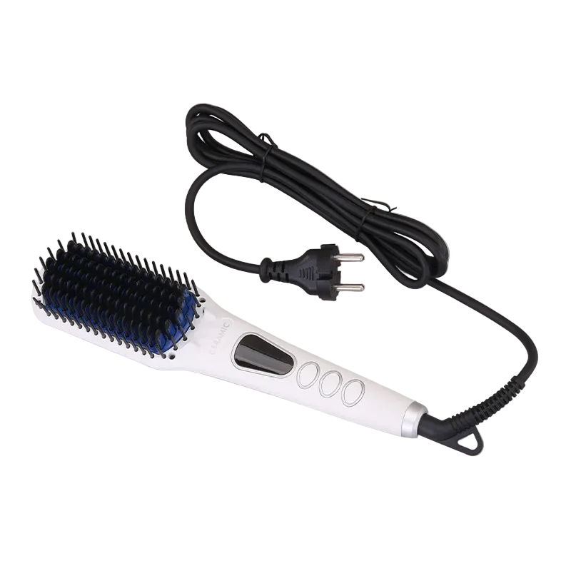 Enzo Hair Straightener Brush, 65Watts, Multi Color