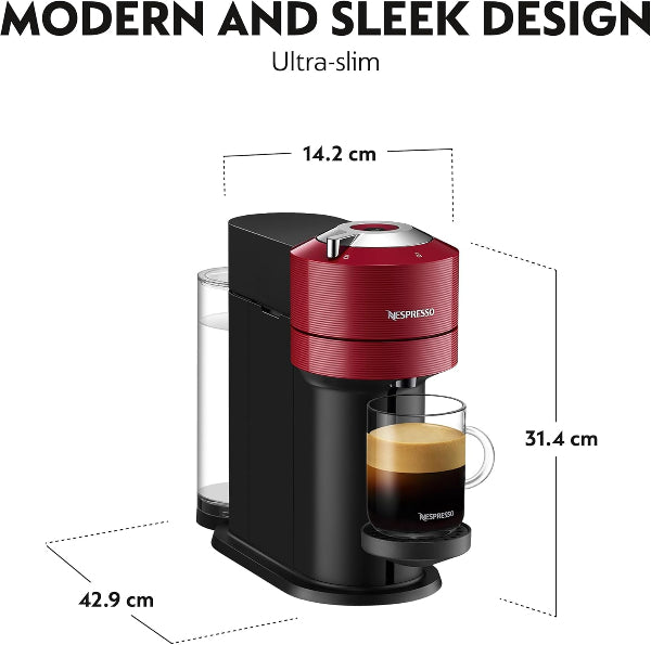 Nespresso Coffee Maker Machine Vertuo Next - Cherry Red
