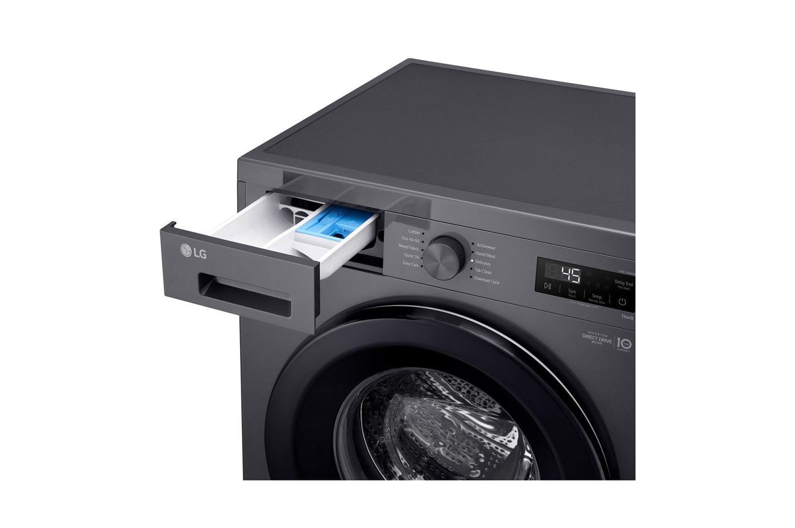 LG Front Load Washing Machine A+++, 8KG, 1200RPM, Midnight Black