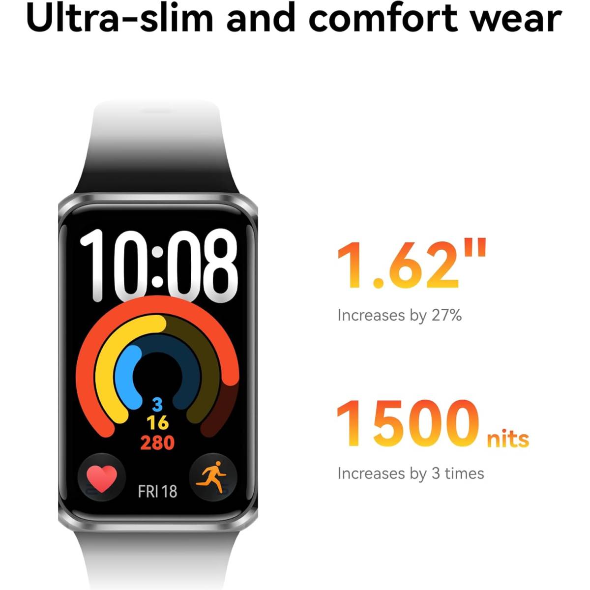 HUAWEI 55020GUJ Band, Fitness Tracker, Black