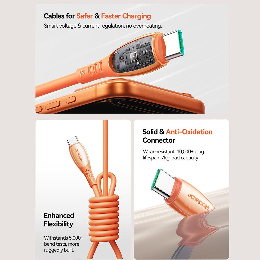 Joyroom SA59 Series Type-C to Type-C Cable, Fast Charging & Data Sync, Blue