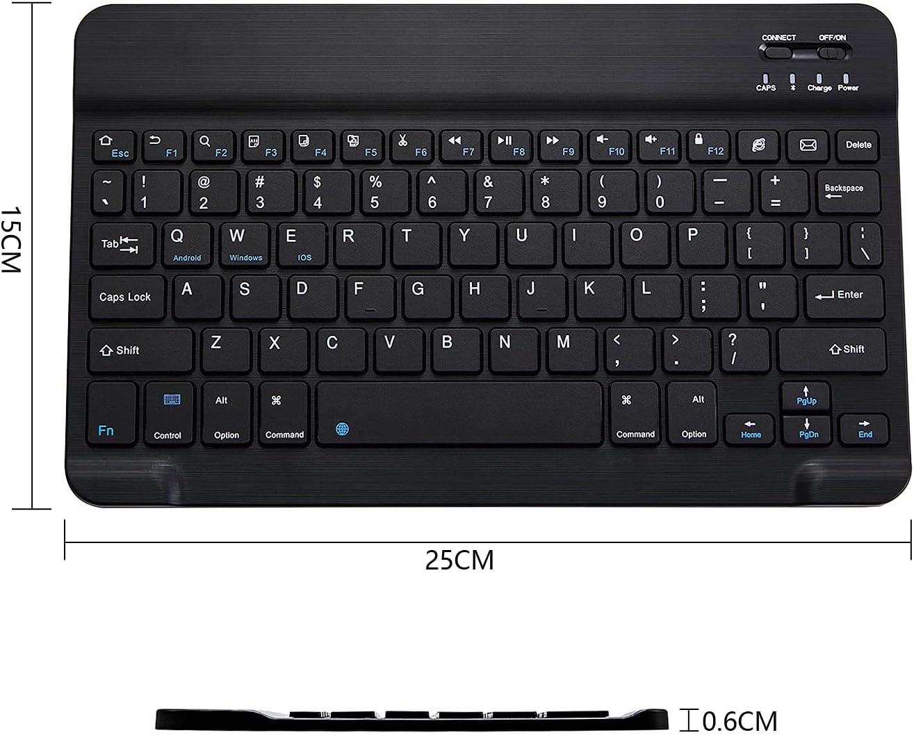 Gbt Ultra-Slim Bluetooth Keyboard, Portable Mini Wireless Keyboard, Rechargeable For Apple