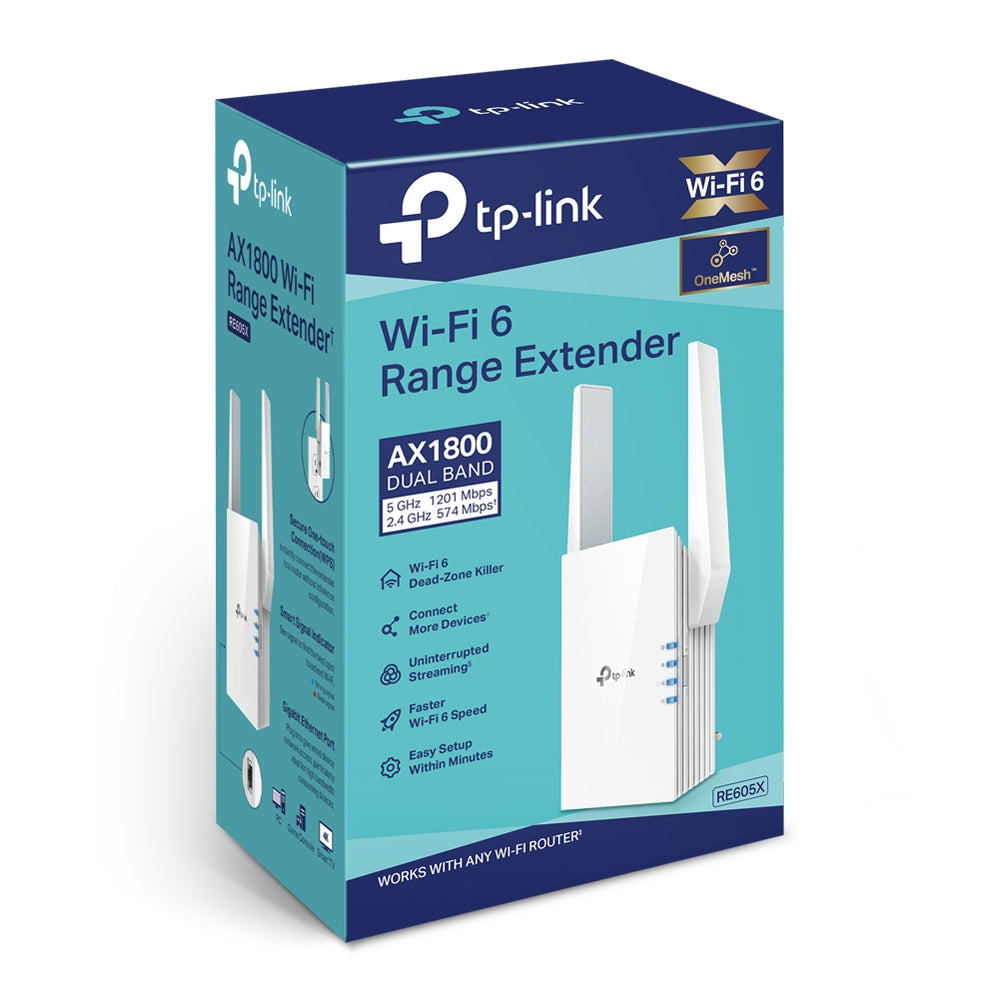 Tp-Link Ax1800 Wi-Fi 6 Range Extender, White