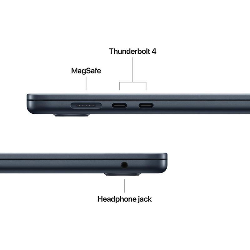 Apple MacBook Air 15Inch, M4 chip with 10-core CPU & 10-core GPU, 16GB & 512GB SSD, Midnight