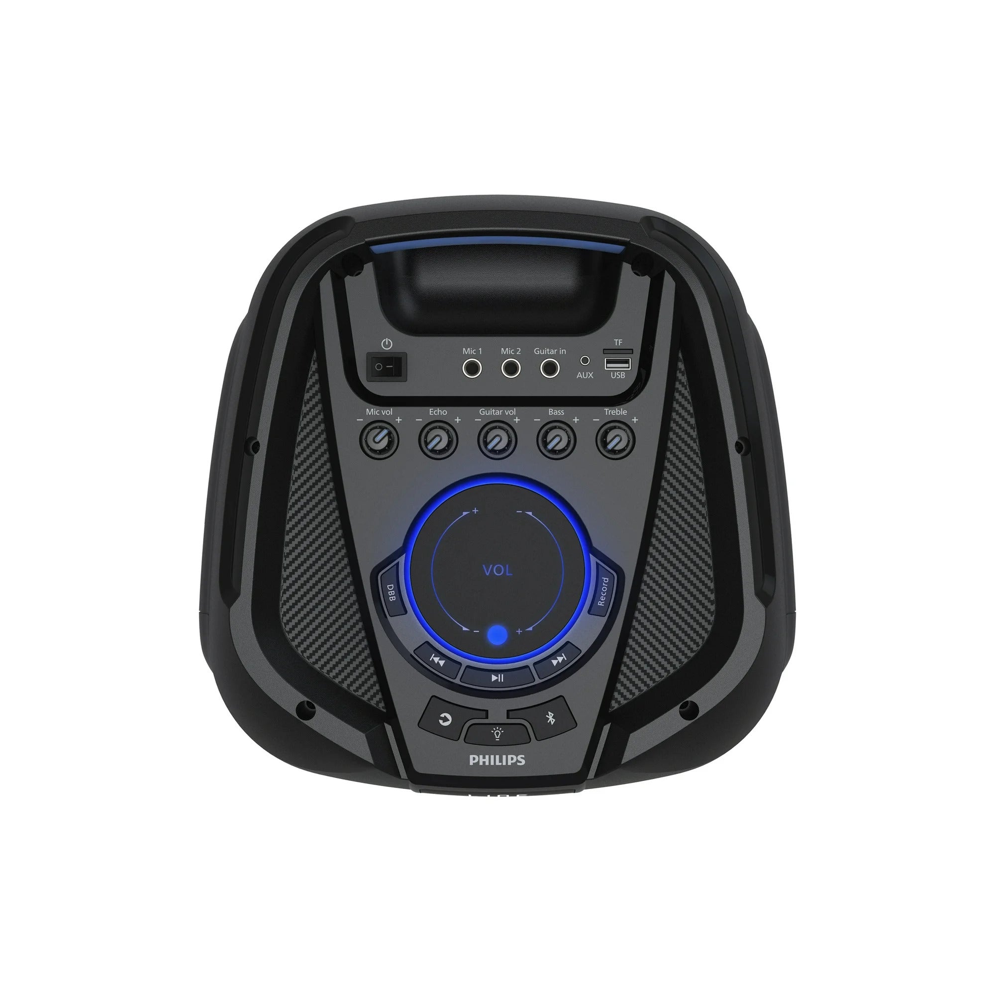 Philips Party Speaker, 10RGB lights (Wired), Series 4000, 80Watts, Black