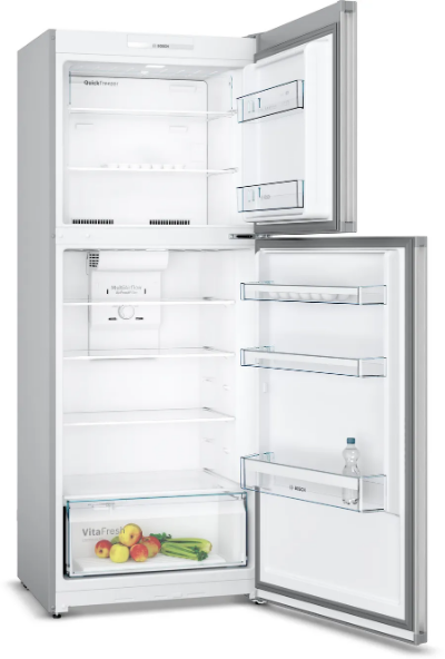 Bosch Free Standing Fridge with Freezer, Stainless Steel Look, 328Lit