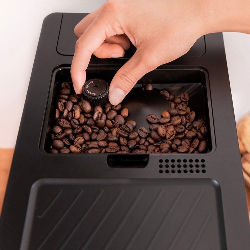 Cecotec Coffee Machine, 19Bar Pressure, Integrated Grinder with 5 levels, Milk Steamer, Touch Display
