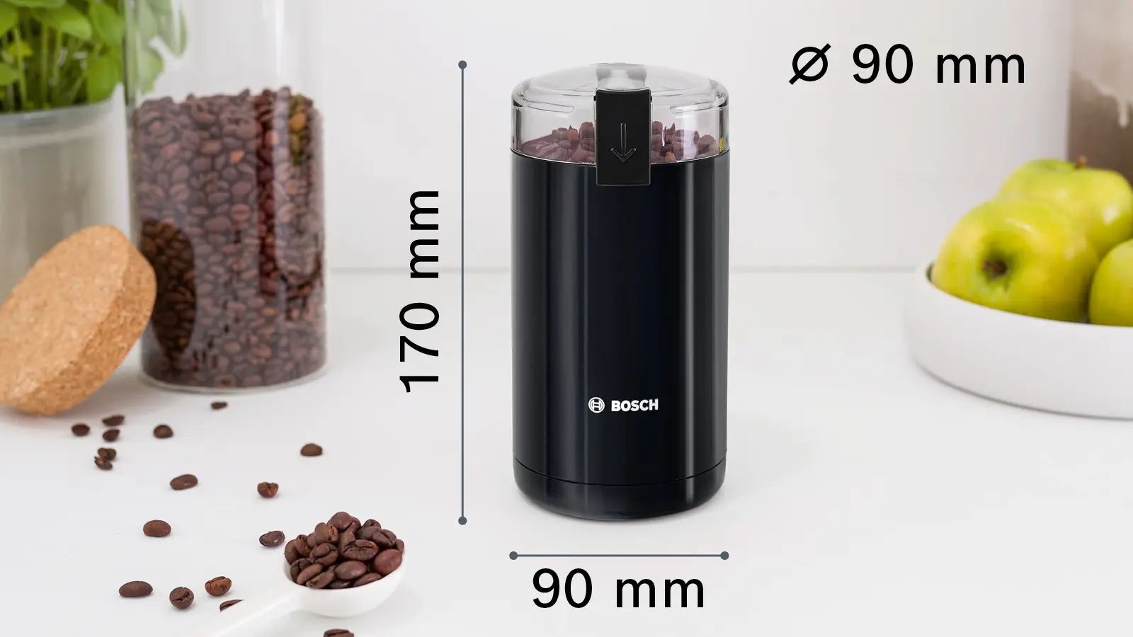 Bosch Coffee Grinder, 180Watts, Black