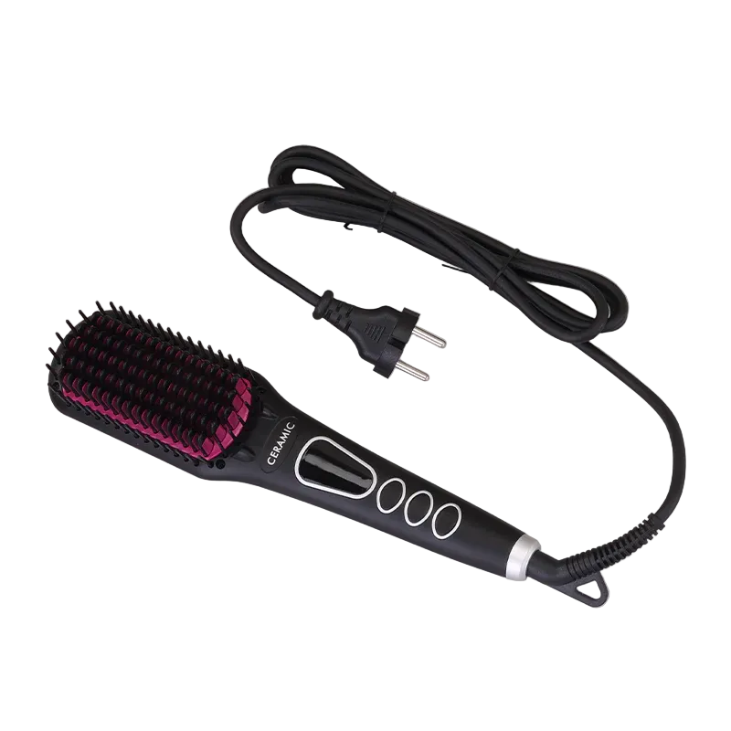 Enzo Hair Straightener Brush, 65Watts, Multi Color