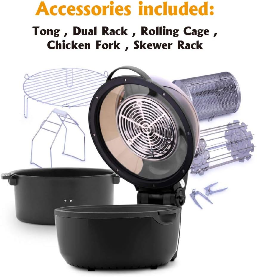 Balzano Air fryer, 10Lit, 1300Watts, Rose Gold / Black