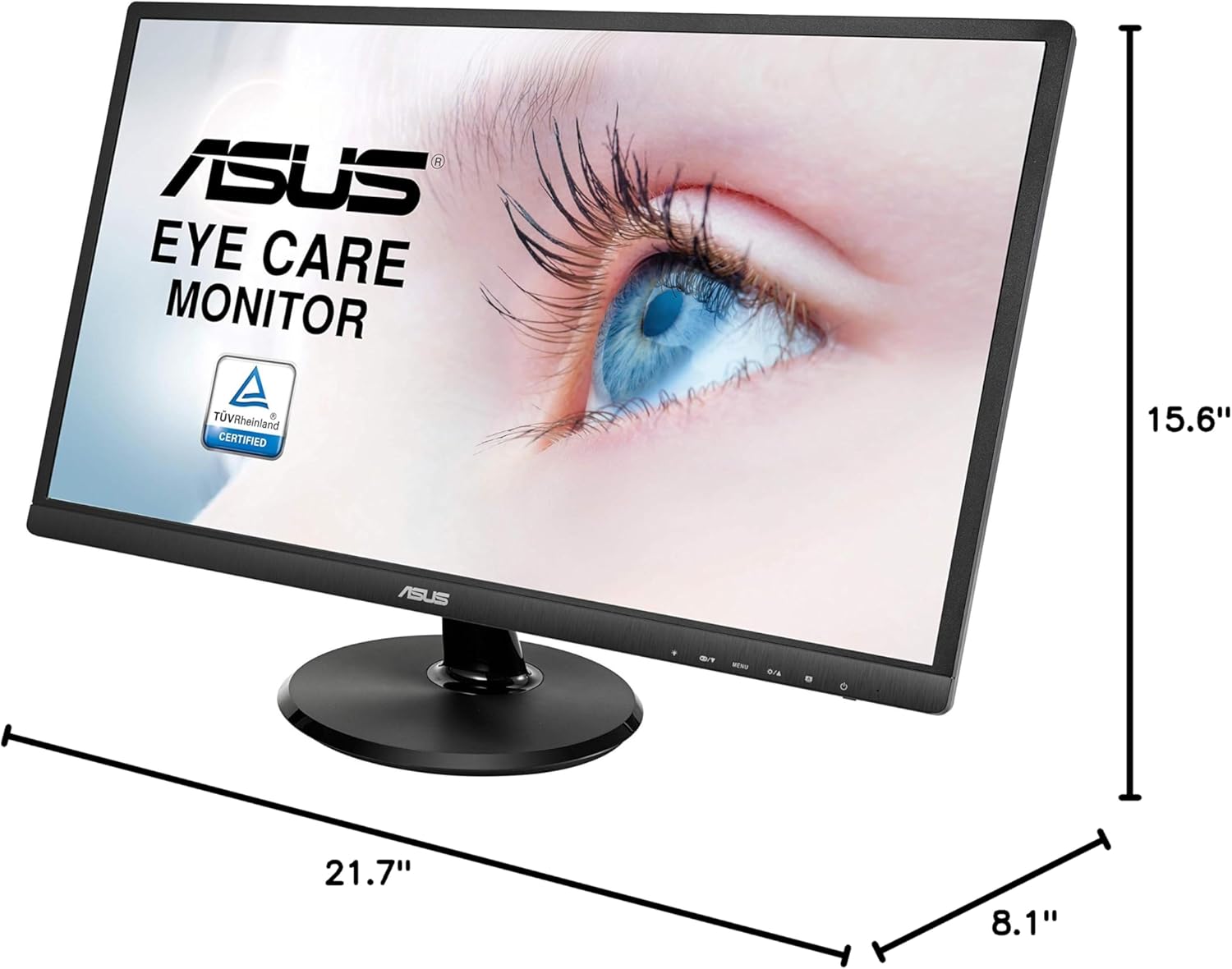 Asus Eye Care Monitor 23.8Inch, Full Hd Flicker Free Blue Light, Filter Anti-Glare