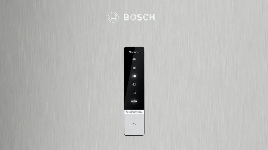 Bosch Free Standing Fridge with Freezer, Stainless Steel Look, 328Lit