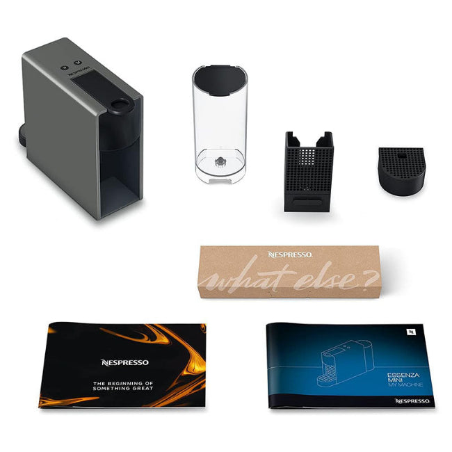 Nespresso coffee machine parts and accessories on a white background