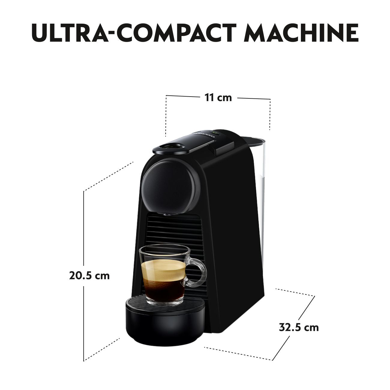 Nespresso Coffee Maker Machine, Essenza Mini D30, No Milk, Black