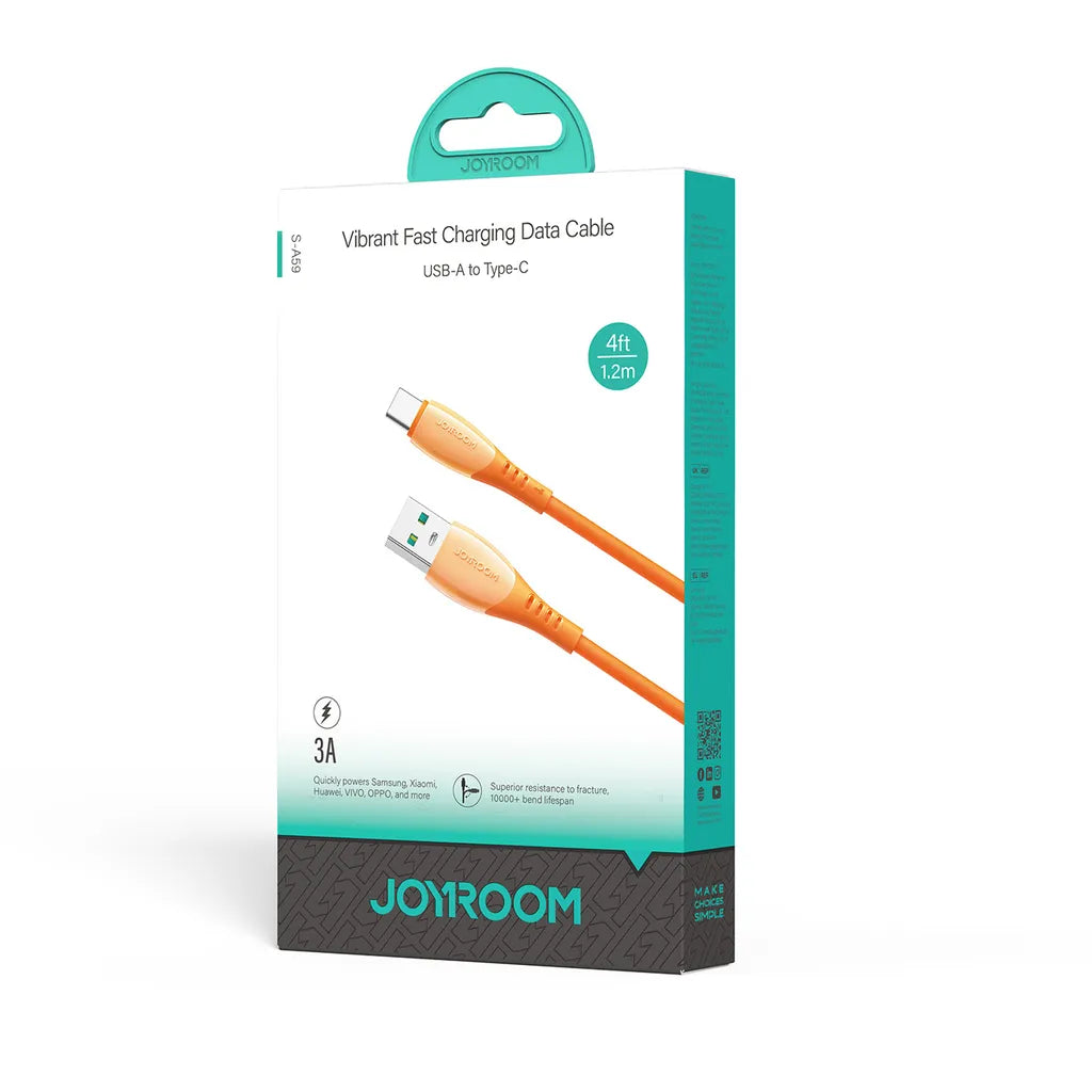 Joyroom SA59 Series Charging Cable, 1.2M Durable, Orange
