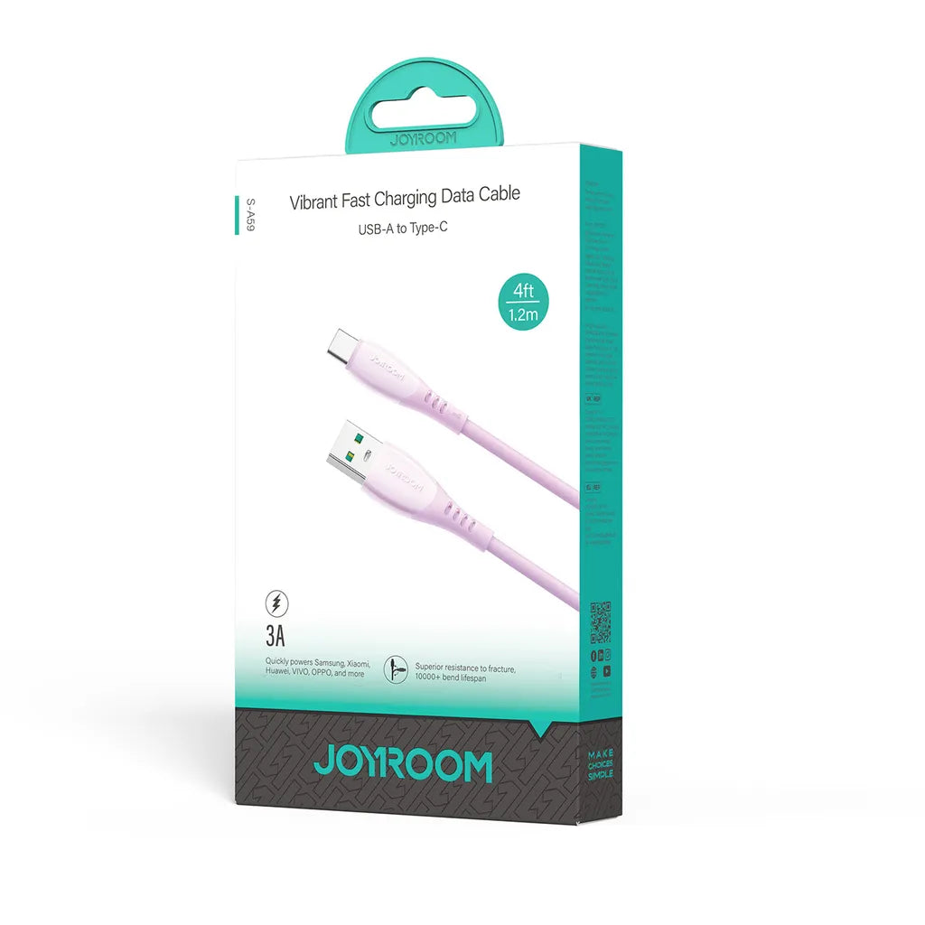 كيبل شحن سريع Joyroom SA59 بنفسجي 1.2 متر - موديل S-A59CC2PU