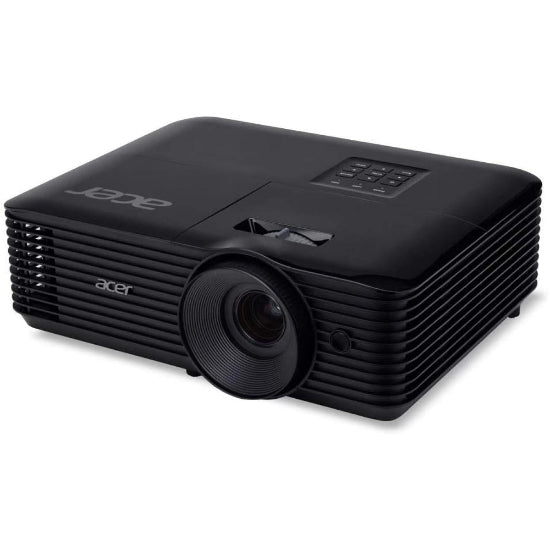 Black Acer projector on a white background
