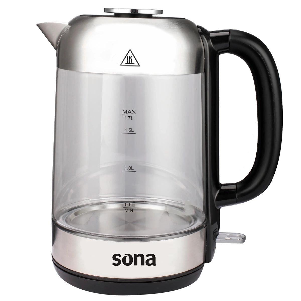 Sona Electric Kettle, 1.7Lit, 2200Watts, Stainless steel