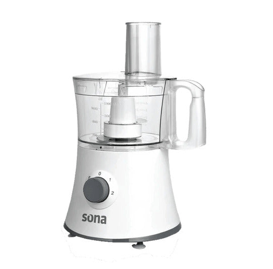 Sona Food Processor 6 in 1, 1.2Lit, 500Watts, White