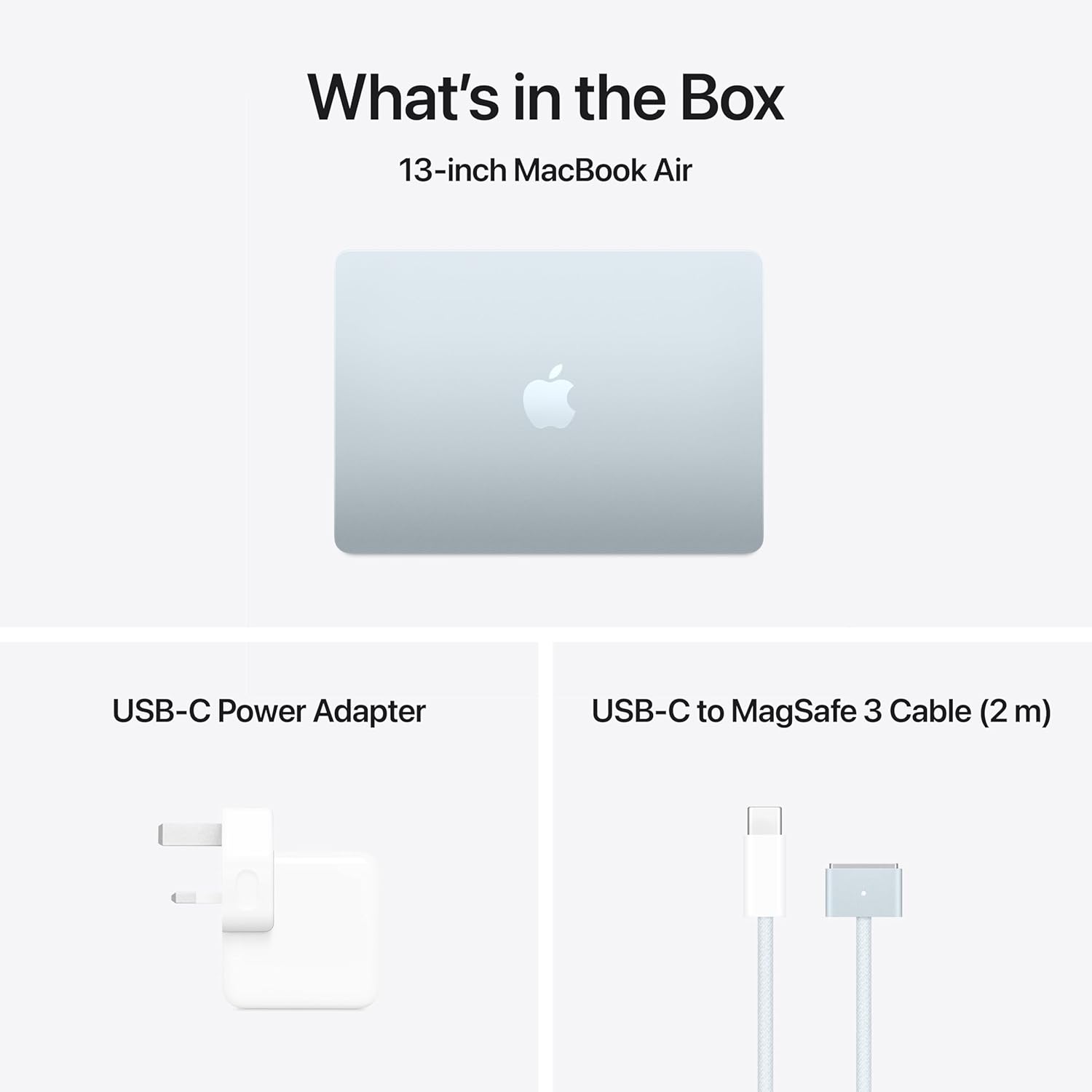 Apple MacBook Air 13Inch, M4 Chip with 10Core CPU & 10Core GPU, 16GB & 512GB SSD, Sky Blue